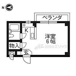 ウイング嵐山 ワンルームの間取図画像