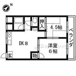 市ノ前ハイツ 3階2LDKの間取り