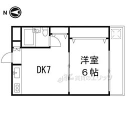 セラ御池 1DKの間取図画像