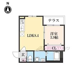 センチュリー嵯峨嵐山 1LDKの間取図画像