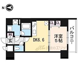 ベラジオ京都西院ウエストシティ3 1DKの間取図画像