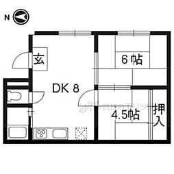 メイゾンドエリカ 2DKの間取図画像