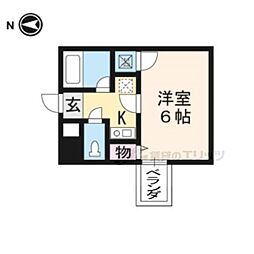 ZEST24 1Kの間取図画像