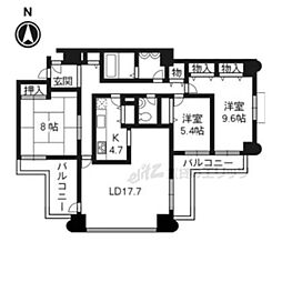 ハイランドコート錦 3LDKの間取図画像