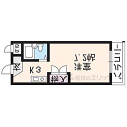 エクゼ88 ワンルームの間取図画像