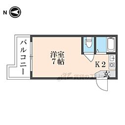 ヴィレッタ御苑前 1Kの間取図画像