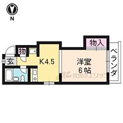 プティ・パレ 1Kの間取図画像