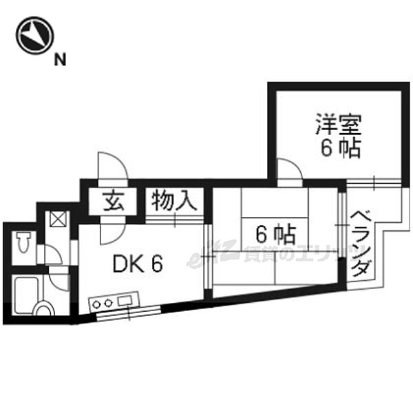 京都府京都市西京区桂浅原町(賃貸マンション2DK・2階・38.47㎡)の写真 その2