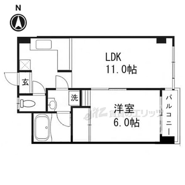 コスモハイツＯＮＯ 204｜京都府京都市南区久世中久世町１丁目(賃貸マンション2DK・2階・41.75㎡)の写真 その2