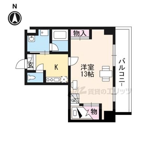 レオパレス三井田 507｜京都府京都市伏見区竹田西内畑町(賃貸マンション1K・5階・34.57㎡)の写真 その2