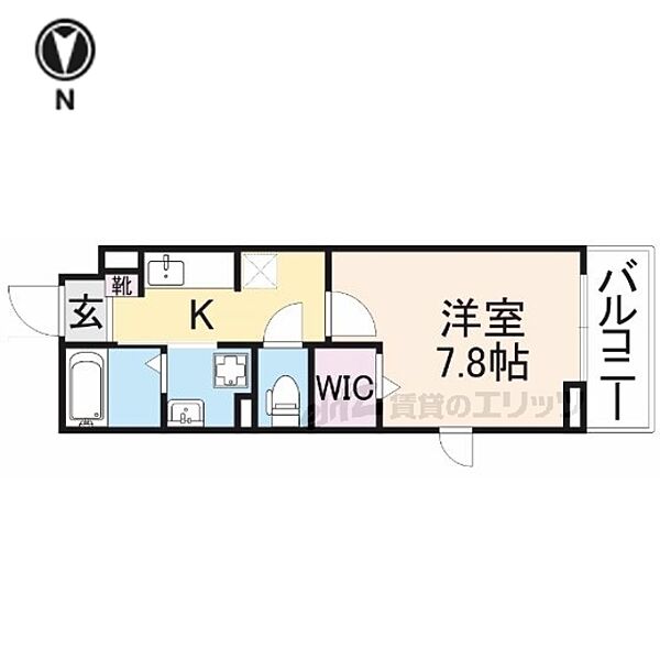 エアリーガーデン 204｜京都府京都市伏見区下鳥羽中三町(賃貸アパート1K・2階・28.62㎡)の写真 その2