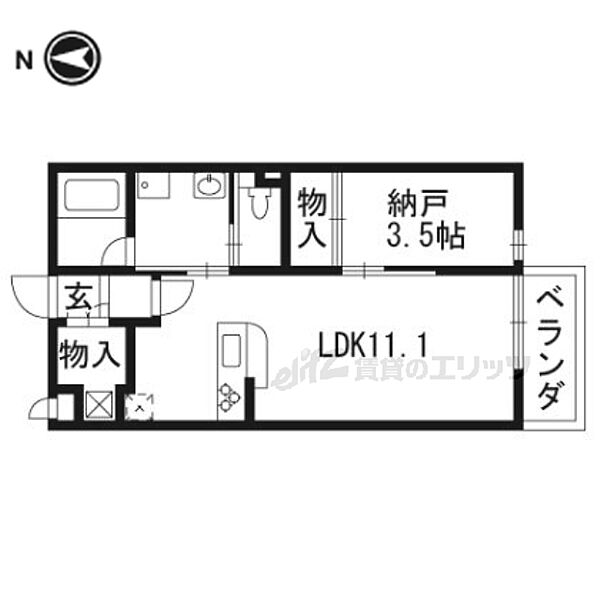 京都府京都市伏見区新町１丁目(賃貸アパート1LDK・1階・37.26㎡)の写真 その2