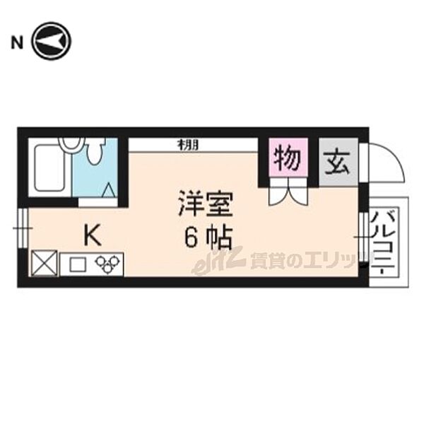 メゾンウェルス 209｜京都府京都市伏見区竹田北三ツ杭町(賃貸マンション1K・2階・18.00㎡)の写真 その2