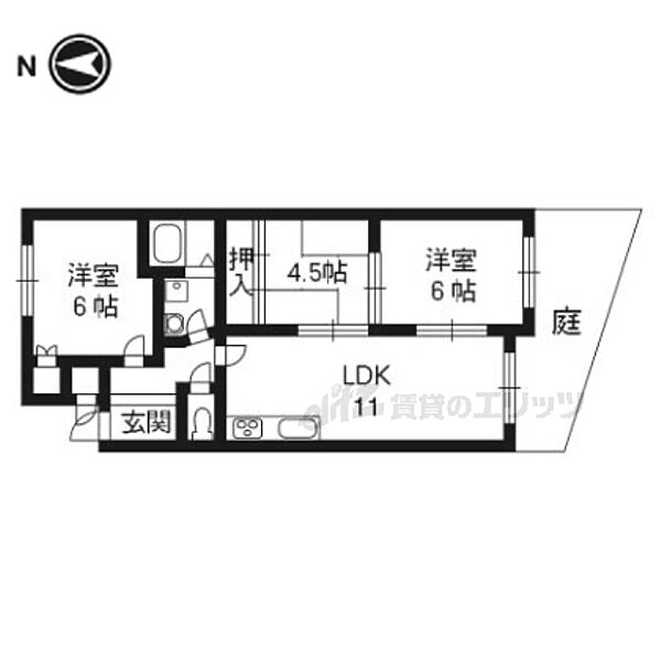 レ・ションド清涼 205｜京都府京都市南区久世中久世町４丁目(賃貸マンション3LDK・2階・60.57㎡)の写真 その2