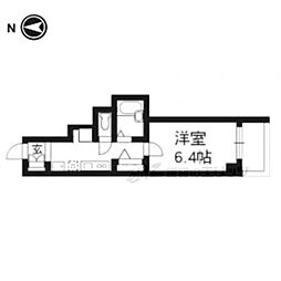 JR東海道・山陽本線 西大路駅 徒歩7分の賃貸マンション 8階1Kの間取り
