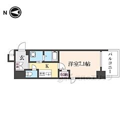 ＥｓＴＲＵＴＨ　ＫＹＯＴＯ 3階1Kの間取り