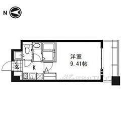 RESIDIA京都駅前 1Kの間取図画像