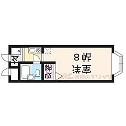 マノワール六波羅第 1Kの間取図画像