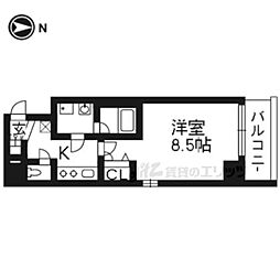 ベラジオ京都洛南グルーブ 1Kの間取図画像