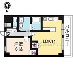 パストラーレ城南 1LDKの間取図画像