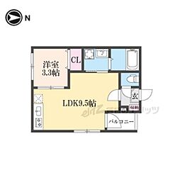 ハーモニーテラス東野舞台町 1LDKの間取図画像