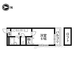 セ・レスト薬大南 1Kの間取図画像