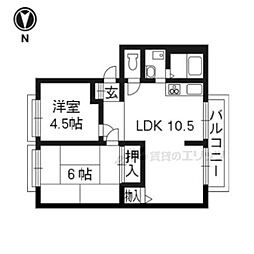 グリーンヒルT・Y 2LDKの間取図画像