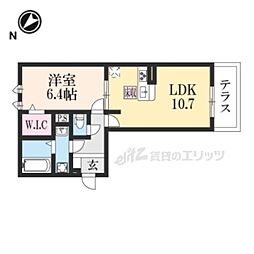 グラシア内畑 1LDKの間取図画像