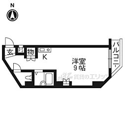 ライフビル ワンルームの間取図画像