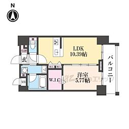Viento京都駅 1LDKの間取図画像