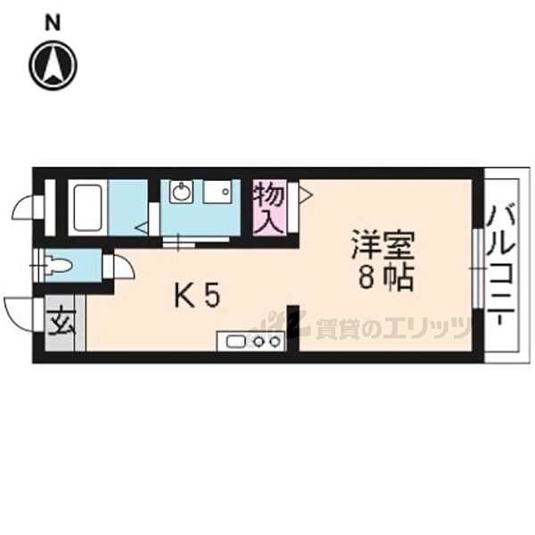 グランチェリー 205｜京都府京都市右京区西京極葛野町(賃貸マンション1K・2階・30.24㎡)の写真 その2