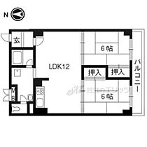 京都府京都市上京区西丸太町（賃貸マンション2LDK・5階・55.80㎡） その2