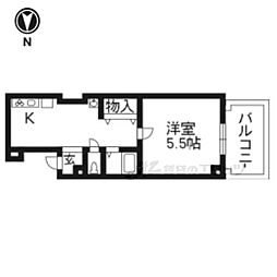 Ｔ’Ｓ　ＣＡＳＡ　御幸町 4階1Kの間取り