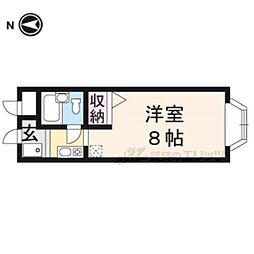 マノワール六波羅第 1Kの間取図画像