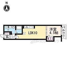 JMメゾン御所西 1LDKの間取図画像