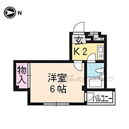 シルビア21 1Kの間取図画像