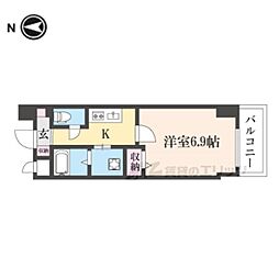 EsTRUTH KYOTO 1Kの間取図画像