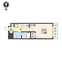 NEXTLIFE三条御前 1Kの間取図画像