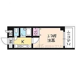 セトル岡崎 1Kの間取図画像