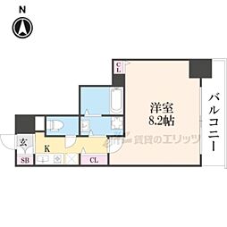 KDXレジデンス西大路 1Kの間取図画像