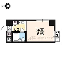 明治館にしき 1Kの間取図画像
