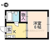 コムホート27 206 ｜ 京都府京都市右京区竜安寺衣笠下町（賃貸アパート1K・2階・19.80㎡） その2