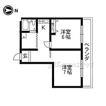 コーポ池端 201 ｜ 京都府京都市北区大将軍南一条町（賃貸マンション2K・2階・25.00㎡） その2