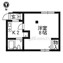 京都府京都市北区小山花ノ木町（賃貸アパート1K・1階・17.82㎡） その2