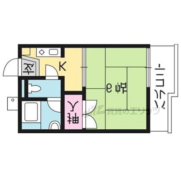 京都府京都市右京区嵯峨野東田町(賃貸アパート1K・2階・19.44㎡)の写真 その2