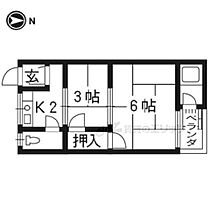 京都府京都市右京区梅津林口町（賃貸アパート2K・2階・28.00㎡） その2