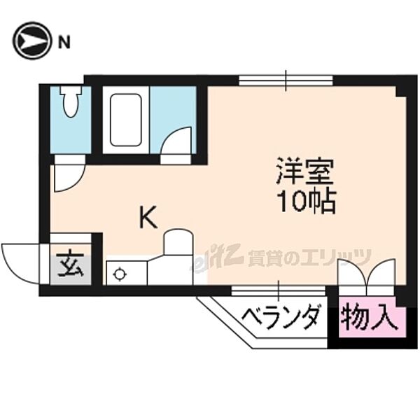 ラメールIII 407｜京都府京都市中京区西ノ京中御門東町(賃貸マンション1R・4階・22.68㎡)の写真 その2