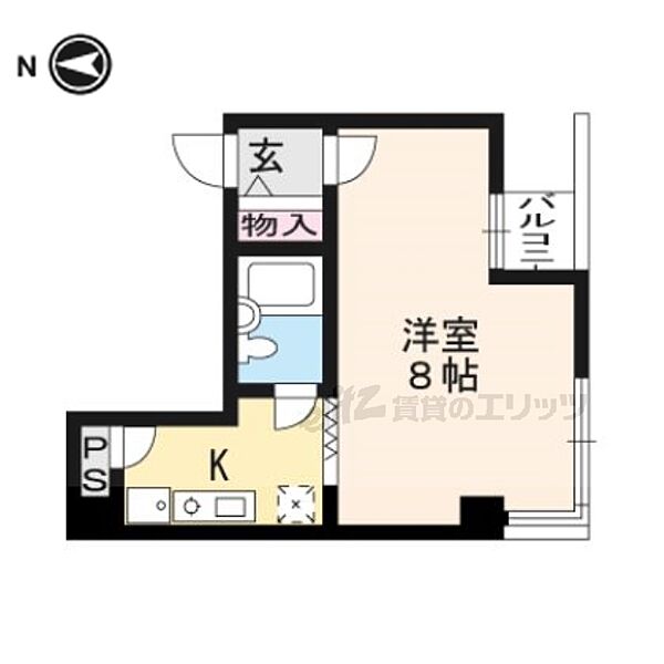 ＣＡＳＡ聚楽 403｜京都府京都市中京区聚楽廻西町(賃貸マンション1R・4階・21.06㎡)の写真 その2