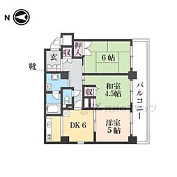 ライオンズマンション御池通 3DKの間取図画像