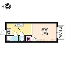 コーポヤシキ 1Kの間取図画像